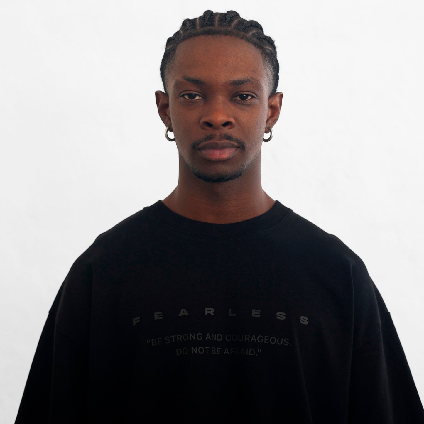 Oversize T-Shirt Black 250G Letter