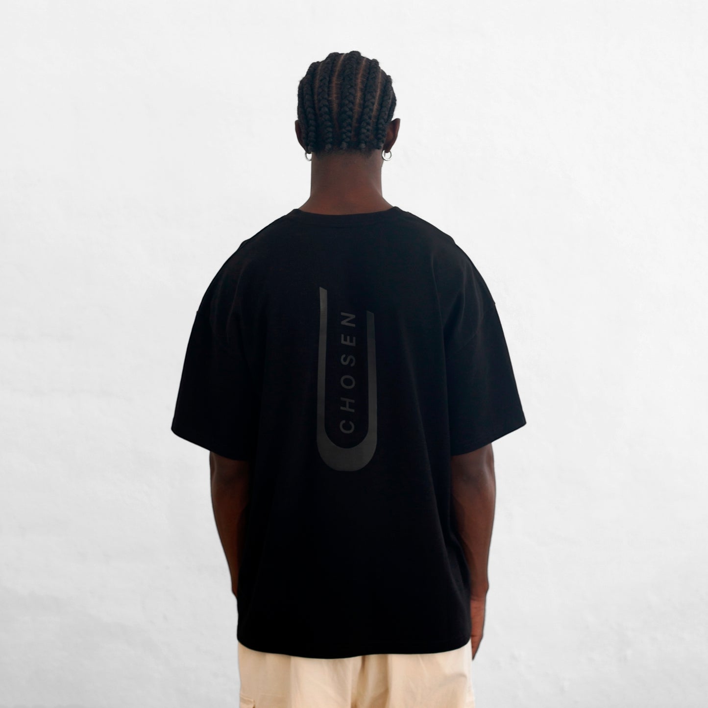 Oversize T-Shirt Black 250G Letter
