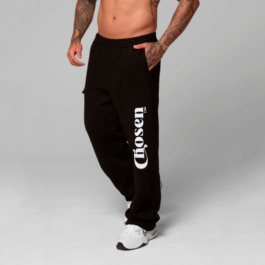 Black Straight-Leg Sweatpants 385G