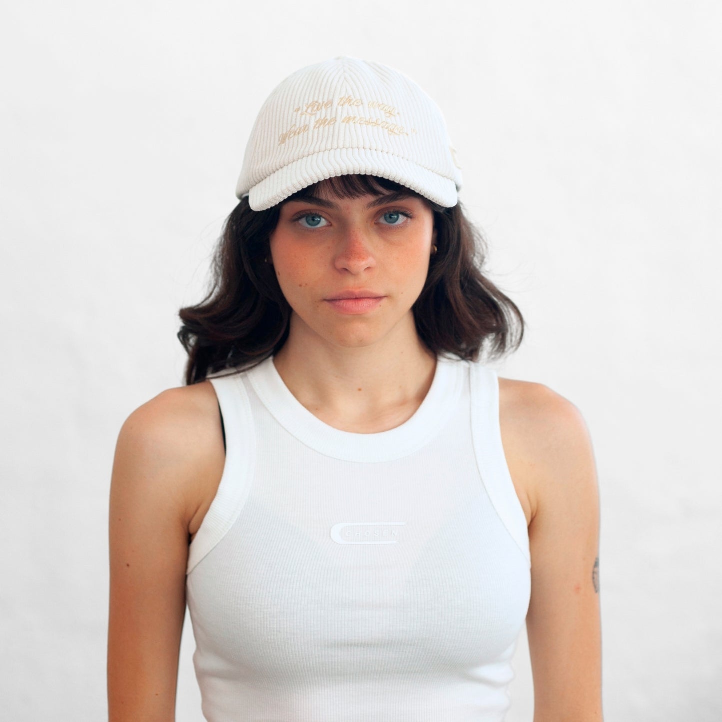 Beige Corduroy Cap Chosen