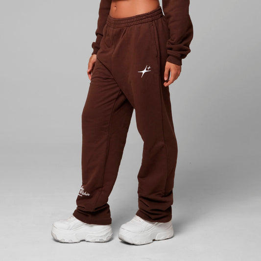 Women Coffe Straight-Leg Sweatpants 385G