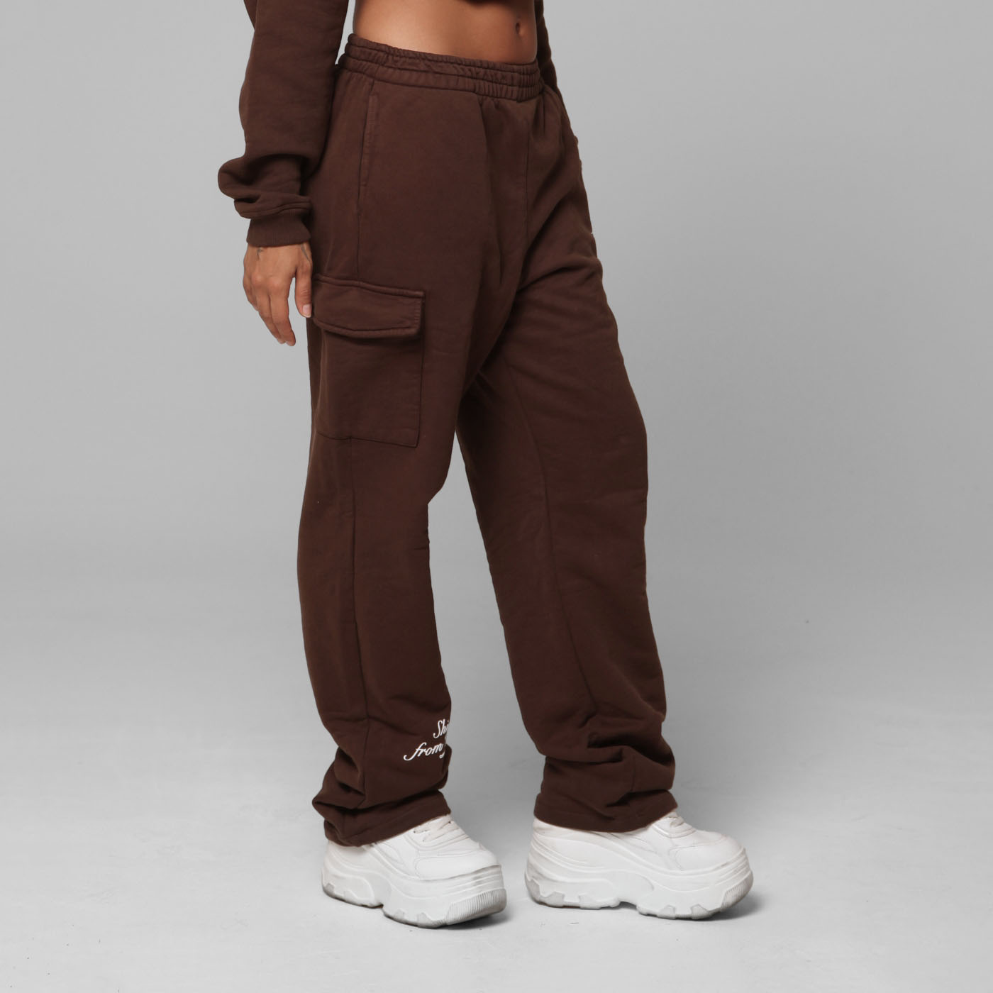 Women Coffe Straight-Leg Sweatpants 385G