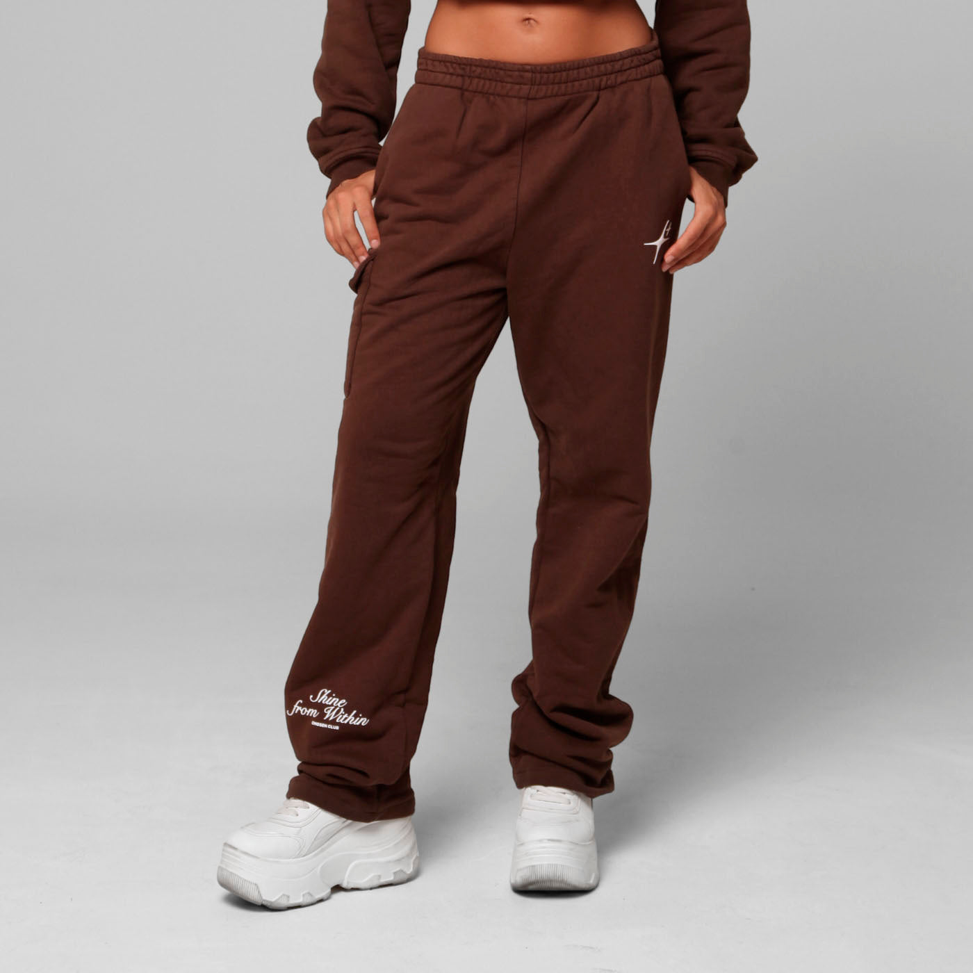 Women Coffe Straight-Leg Sweatpants 385G