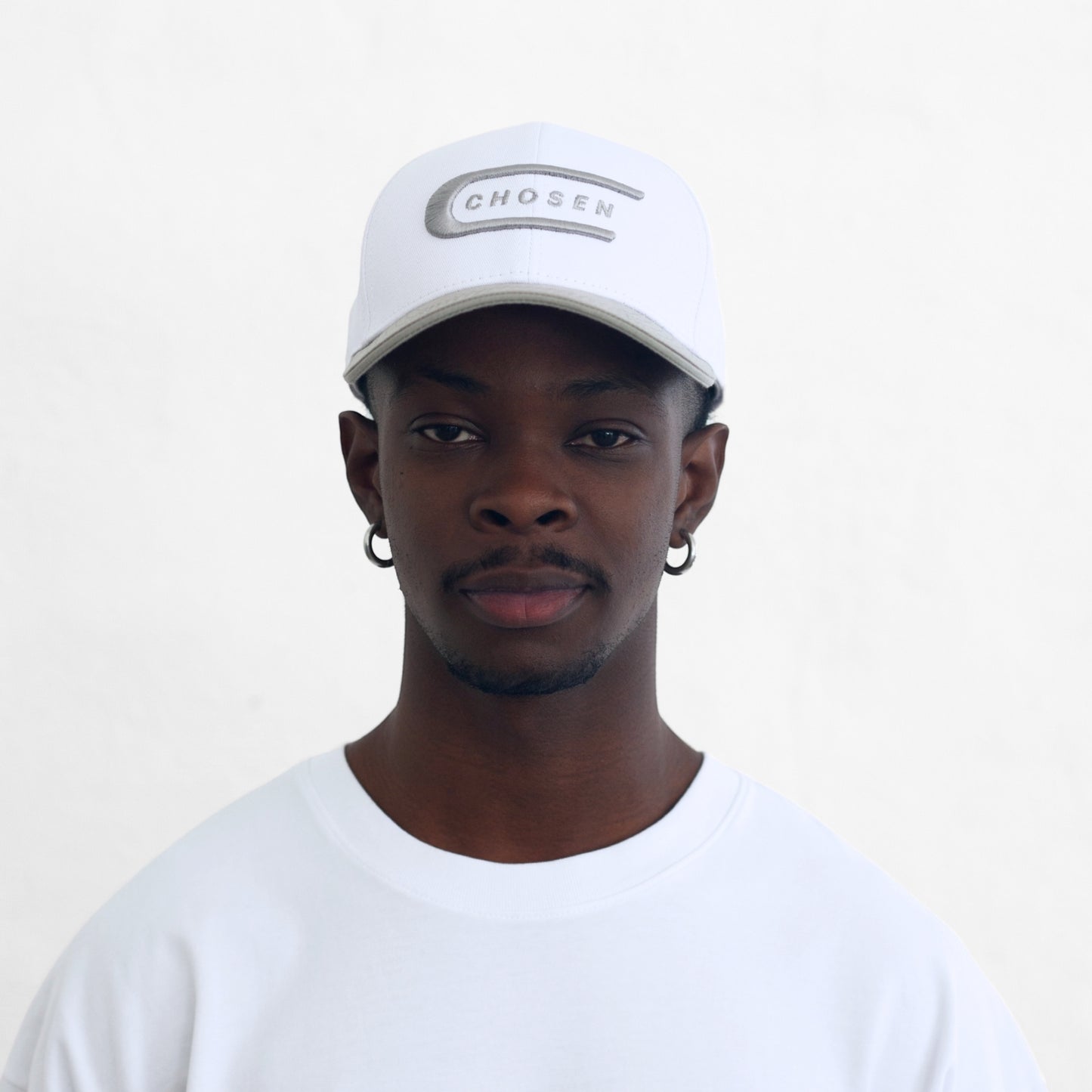 White Cap with Gray Visor Chosen