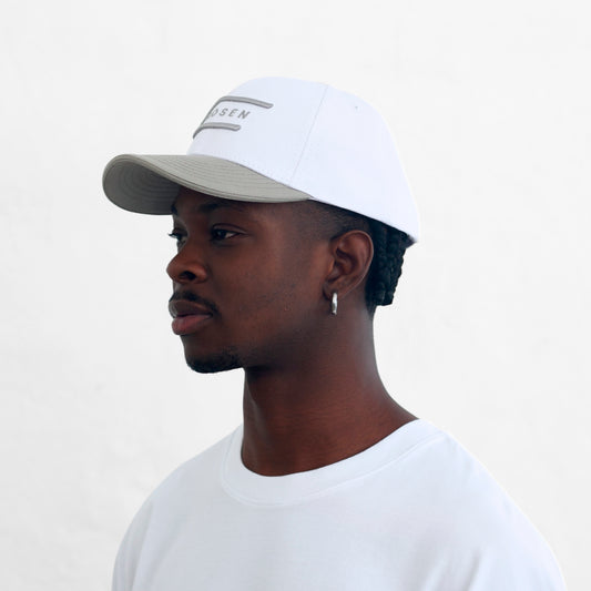 White Cap with Gray Visor Chosen