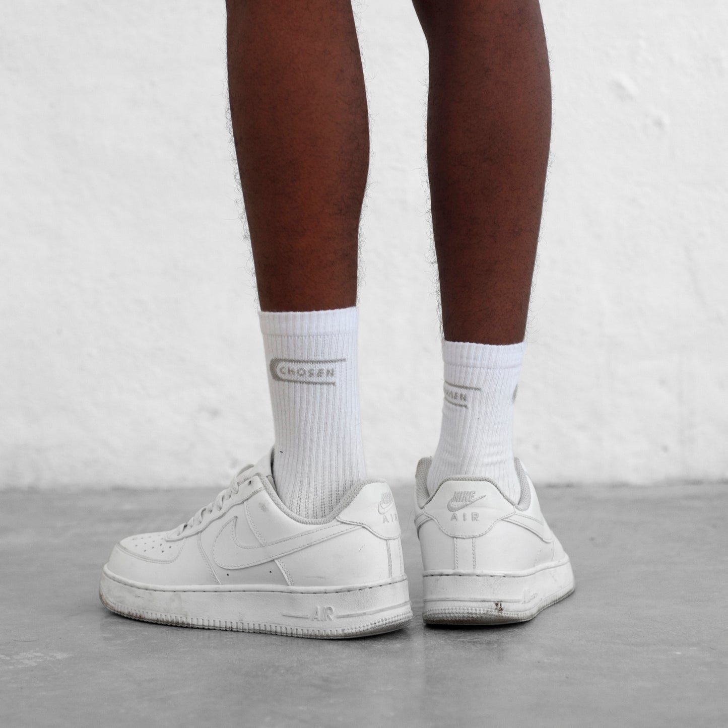 Socks White & Gray Chosen