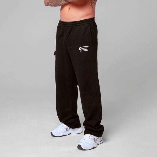 Black Straight-Leg Sweatpants 375G