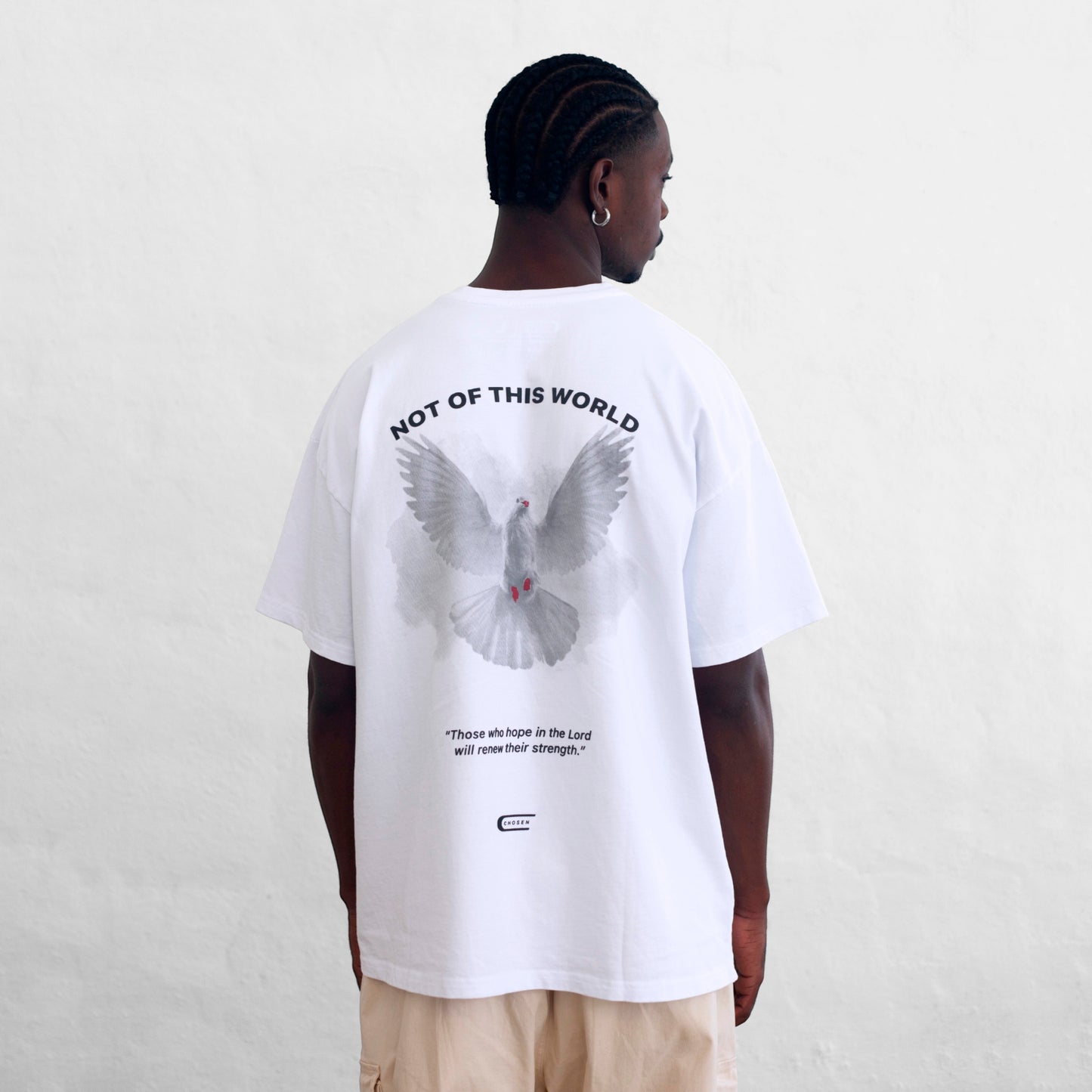 Oversize T-Shirt White 250G Bird