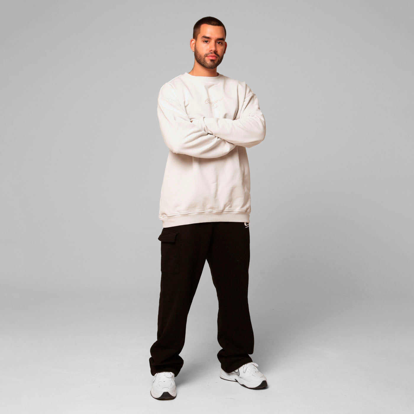 Beige Crewneck Sweatshirt 385G