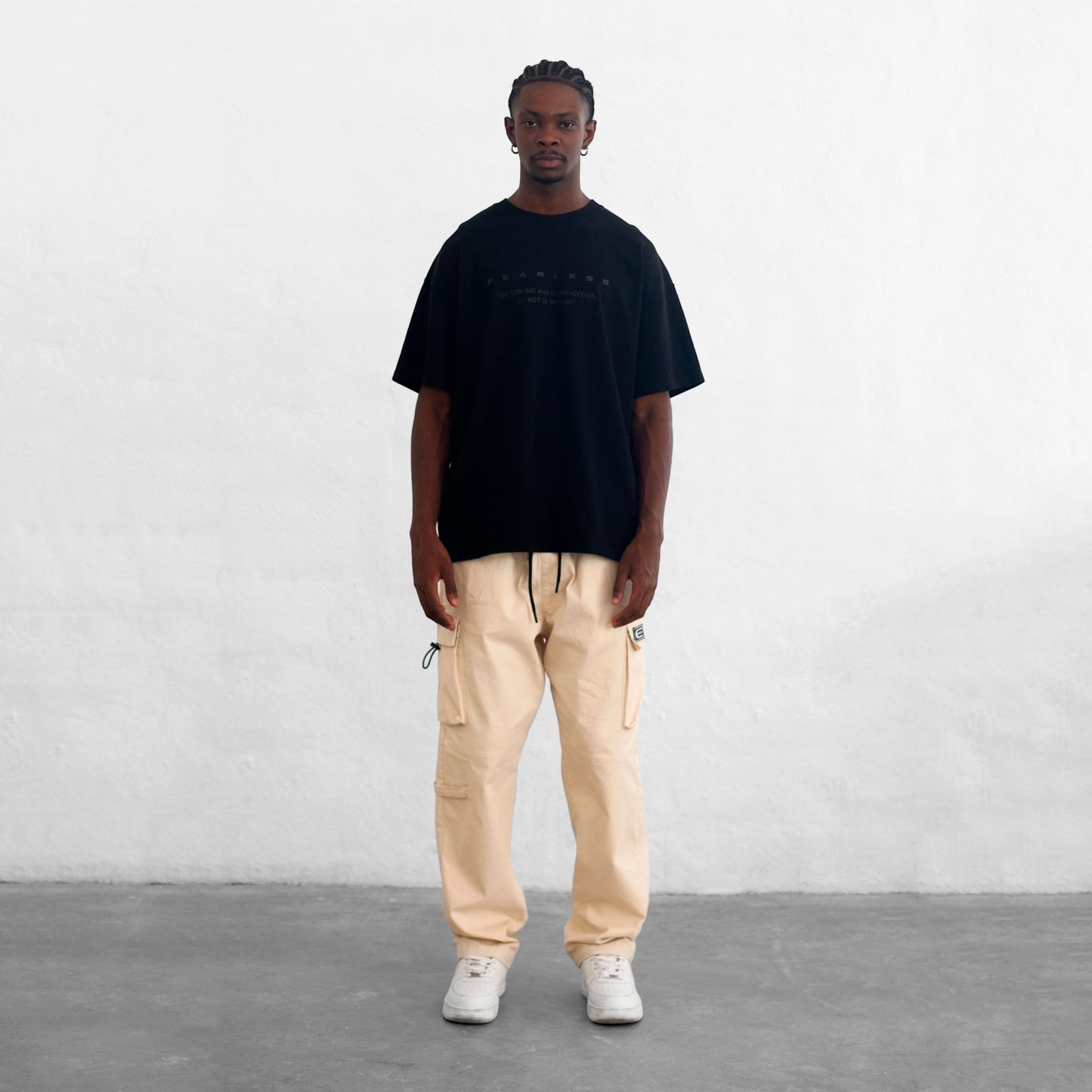Oversize T-Shirt Black 250G Letter