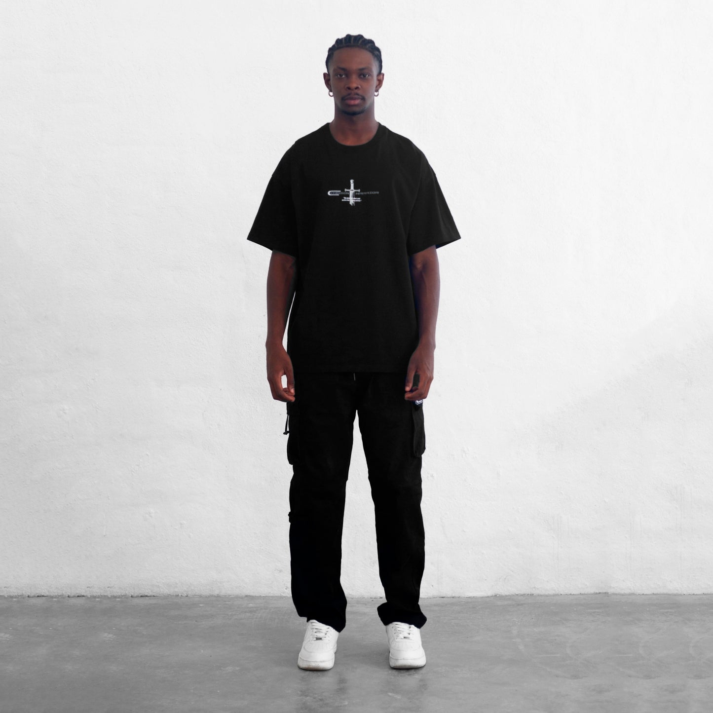Oversize T-Shirt Black 250G Warrior