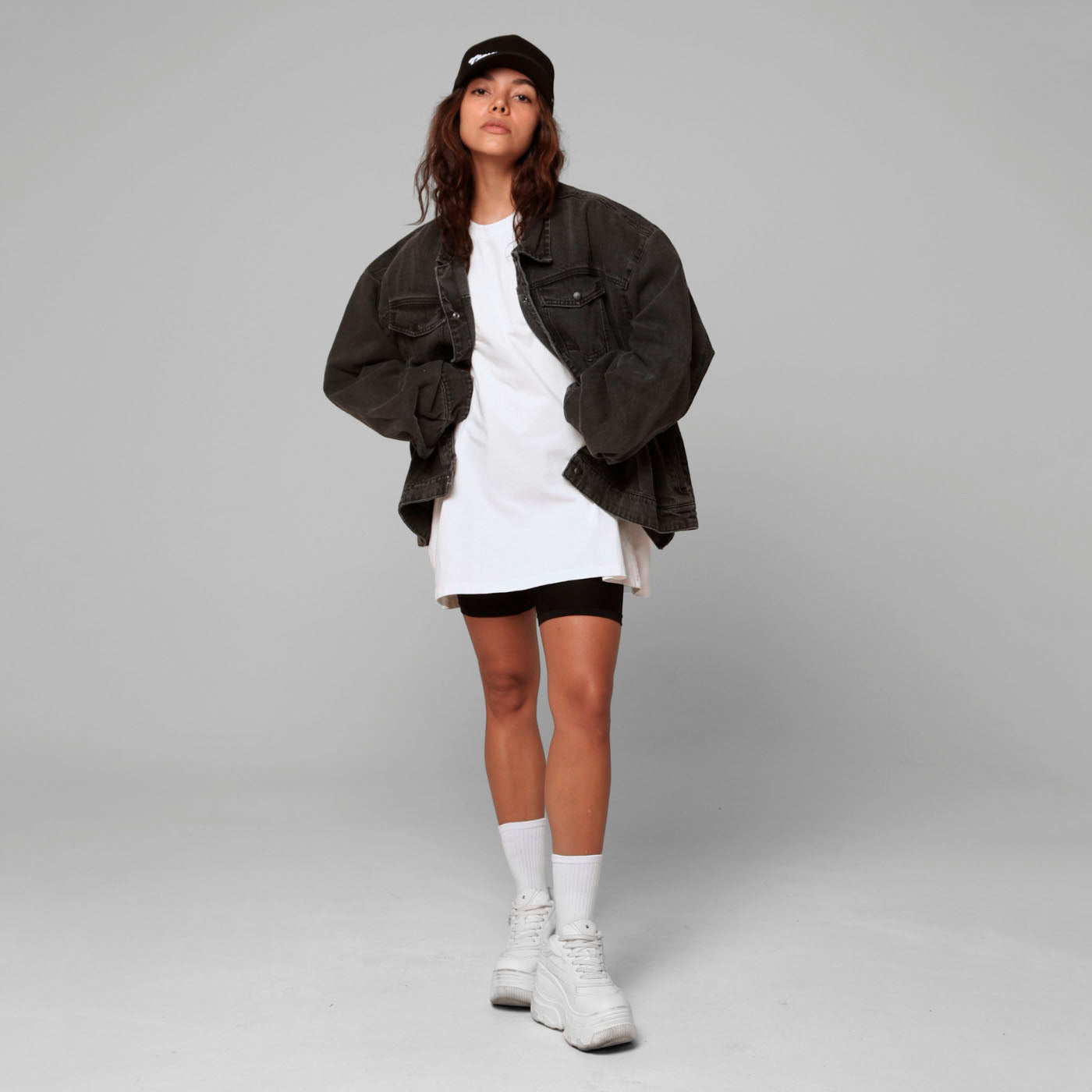 Women Oversized Boxy Fit Denim Jacket
