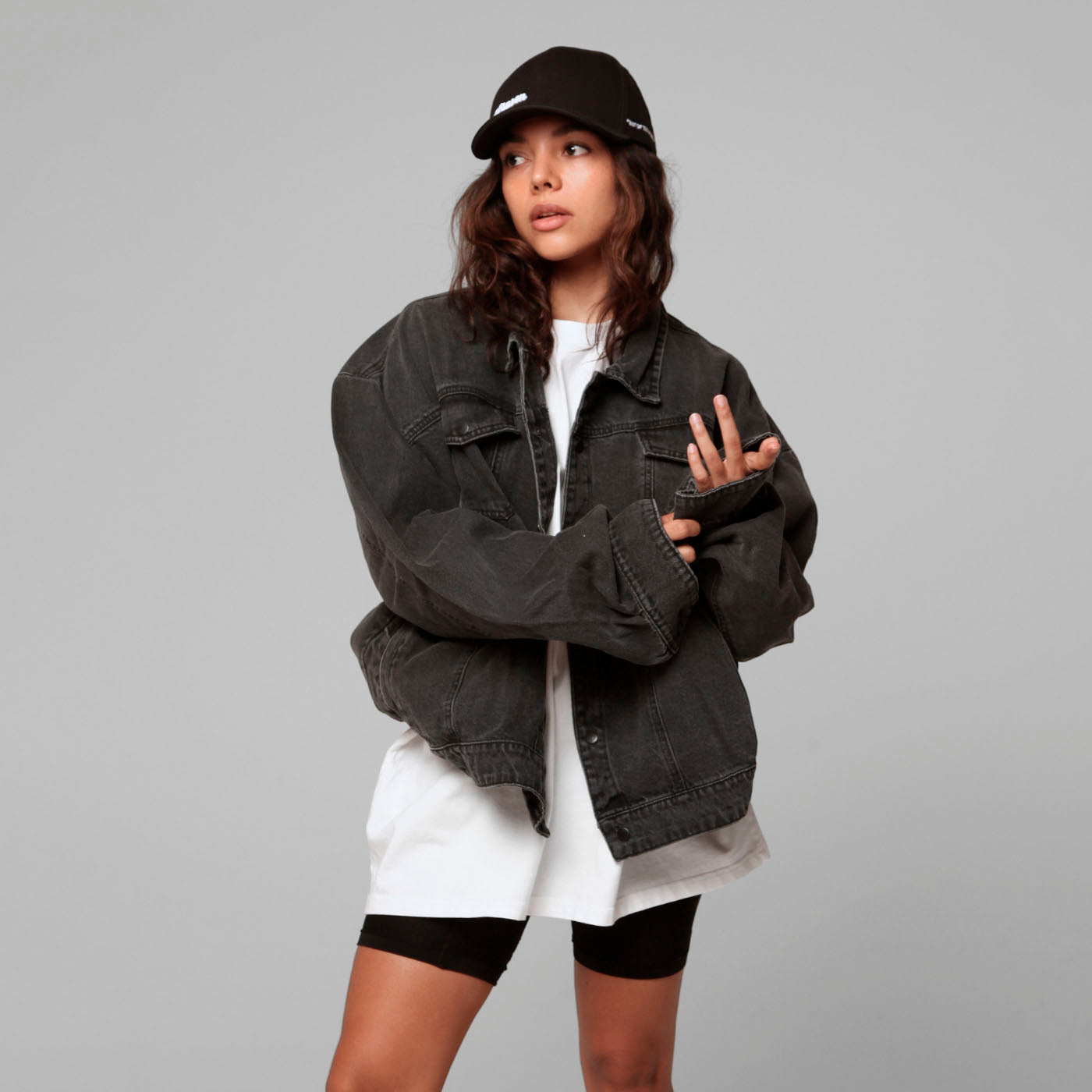 Women Oversized Boxy Fit Denim Jacket