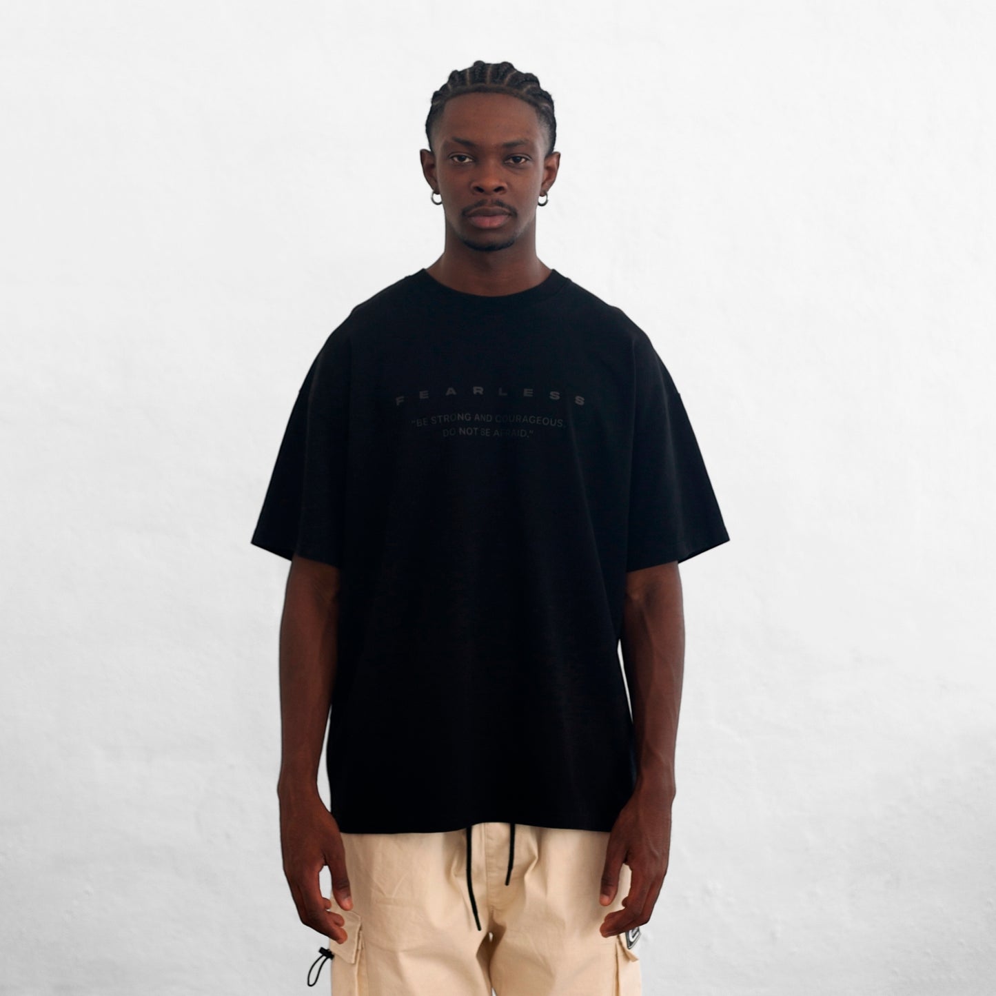 Oversize T-Shirt Black 250G Letter