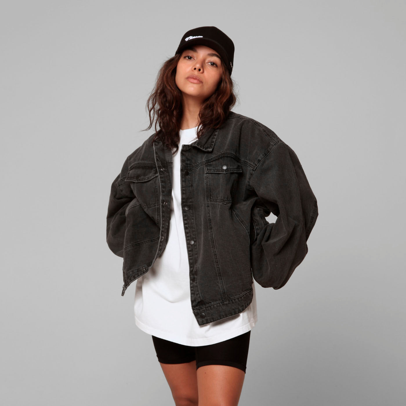 Women Oversized Boxy Fit Denim Jacket