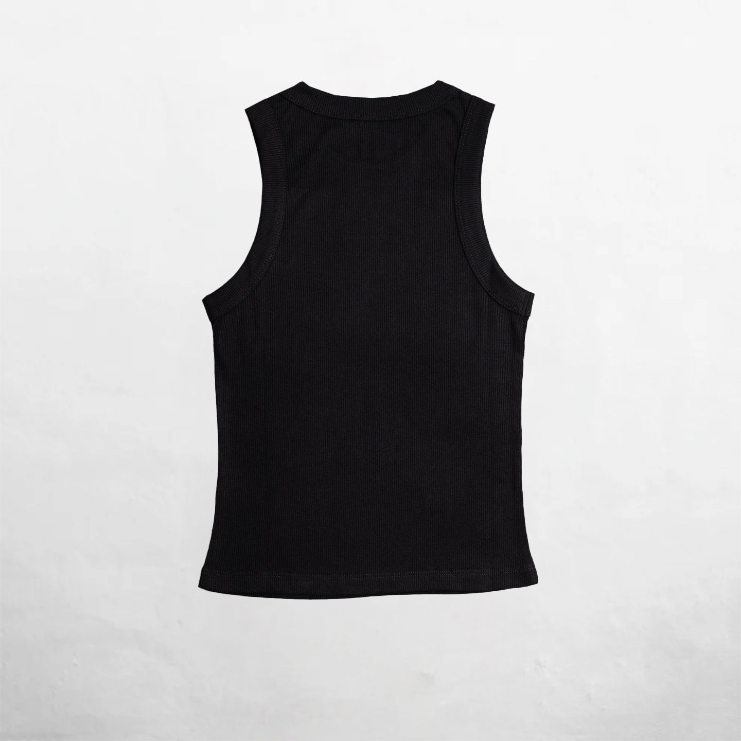 Women's Black Ribbed Tank Top
