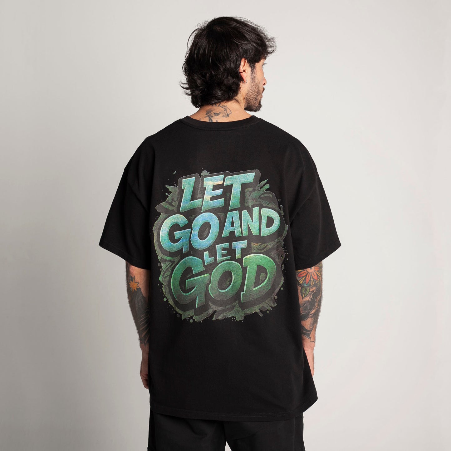 Oversized T-Shirt Black 250G Let God