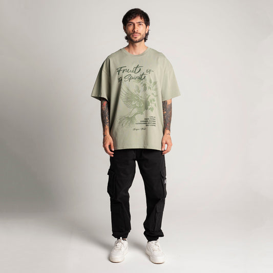 Oversized T-Shirt Green 250G Fruit of the Spirit