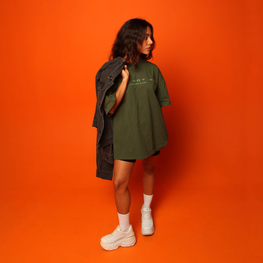 Oversized Women T-Shirt Green 250G