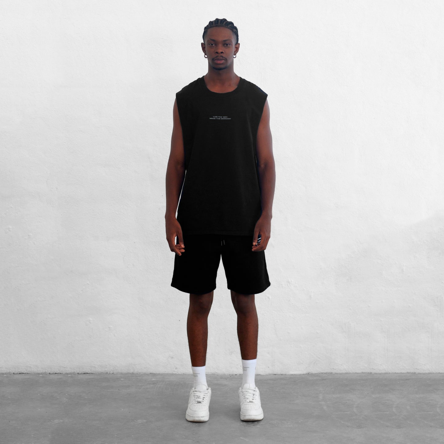 Oversize Tank Top Black Chosen