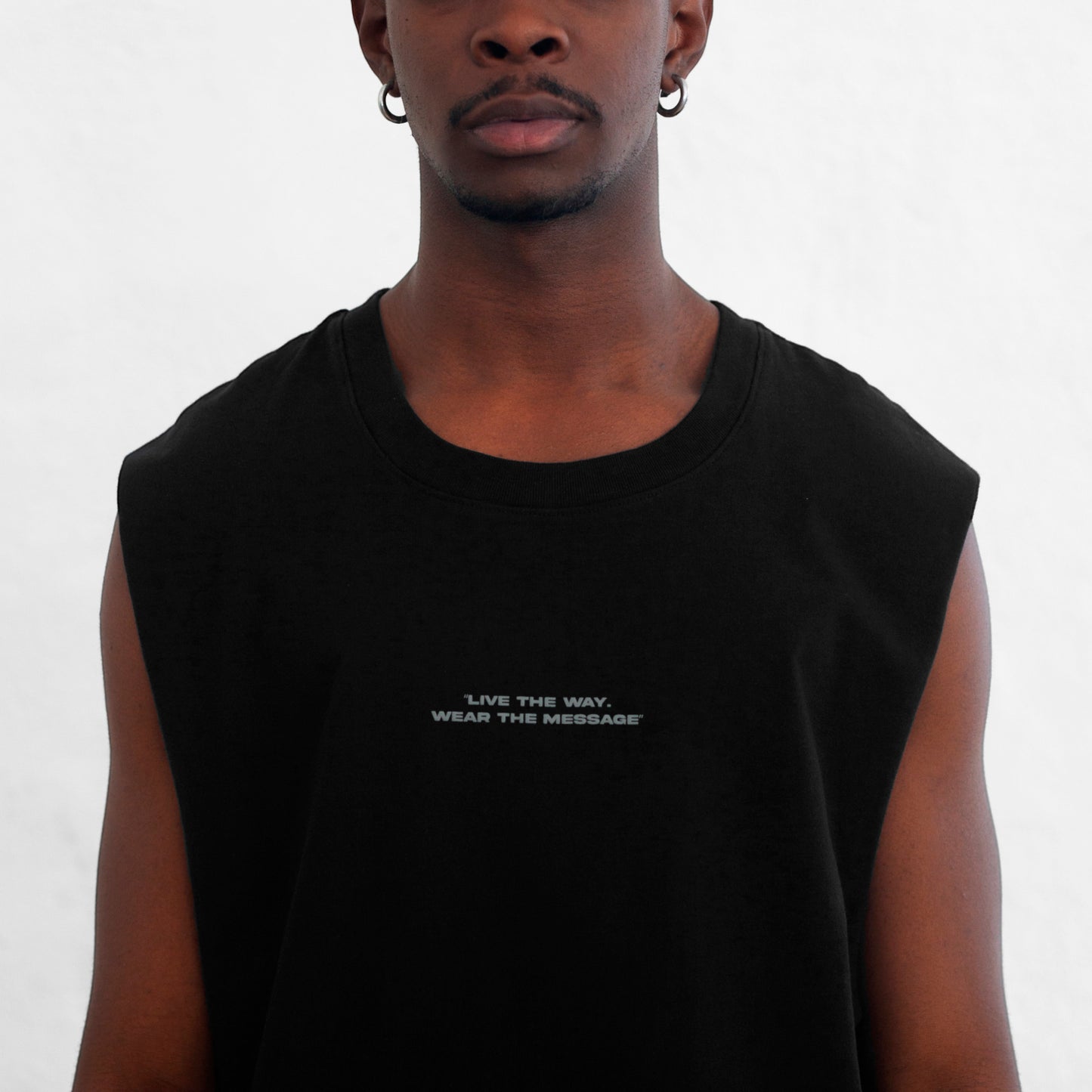 Oversize Tank Top Black Chosen