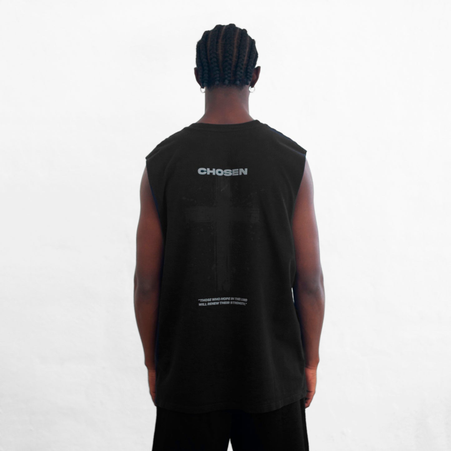 Oversize Tank Top Black Chosen