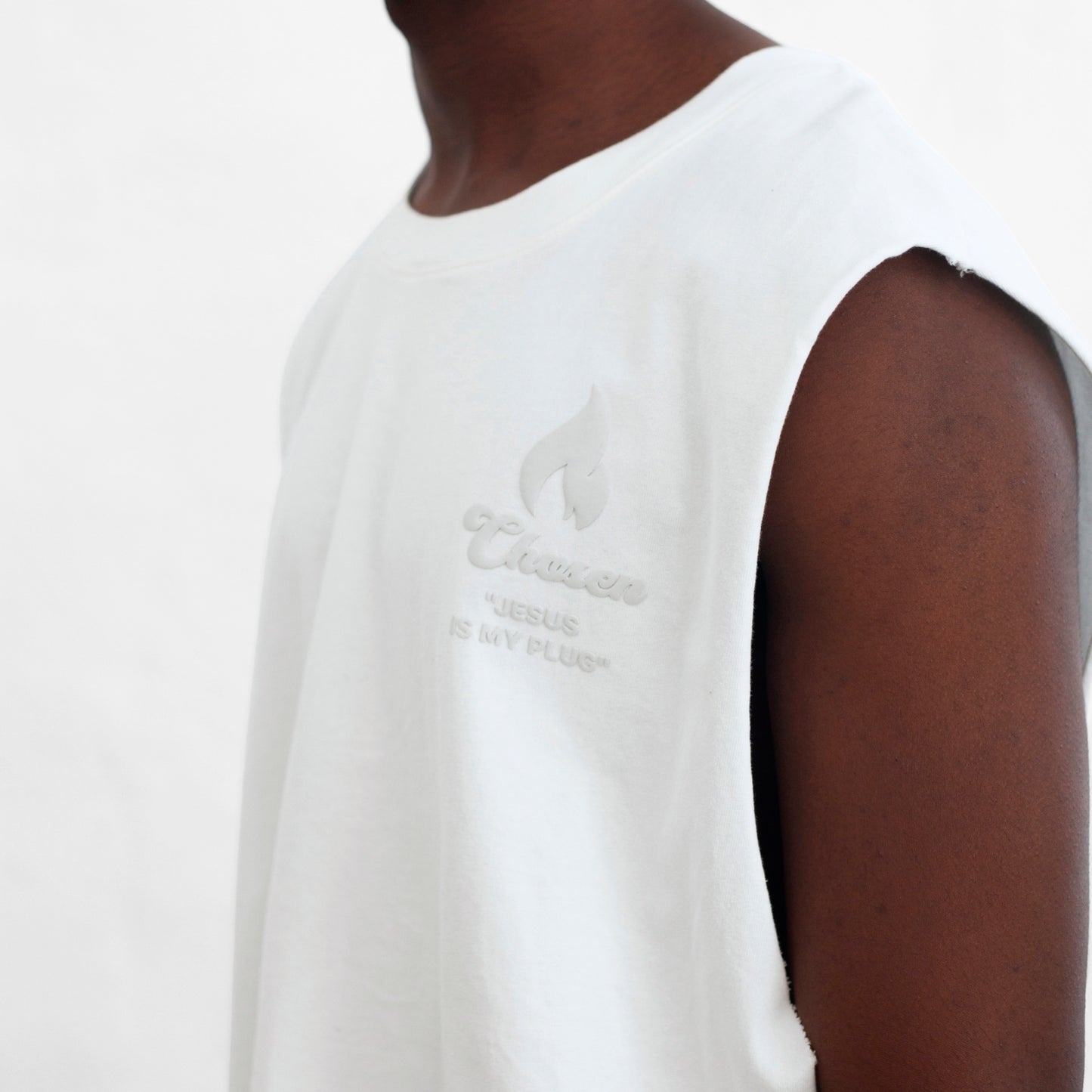 Oversize Tank Top White Chosen