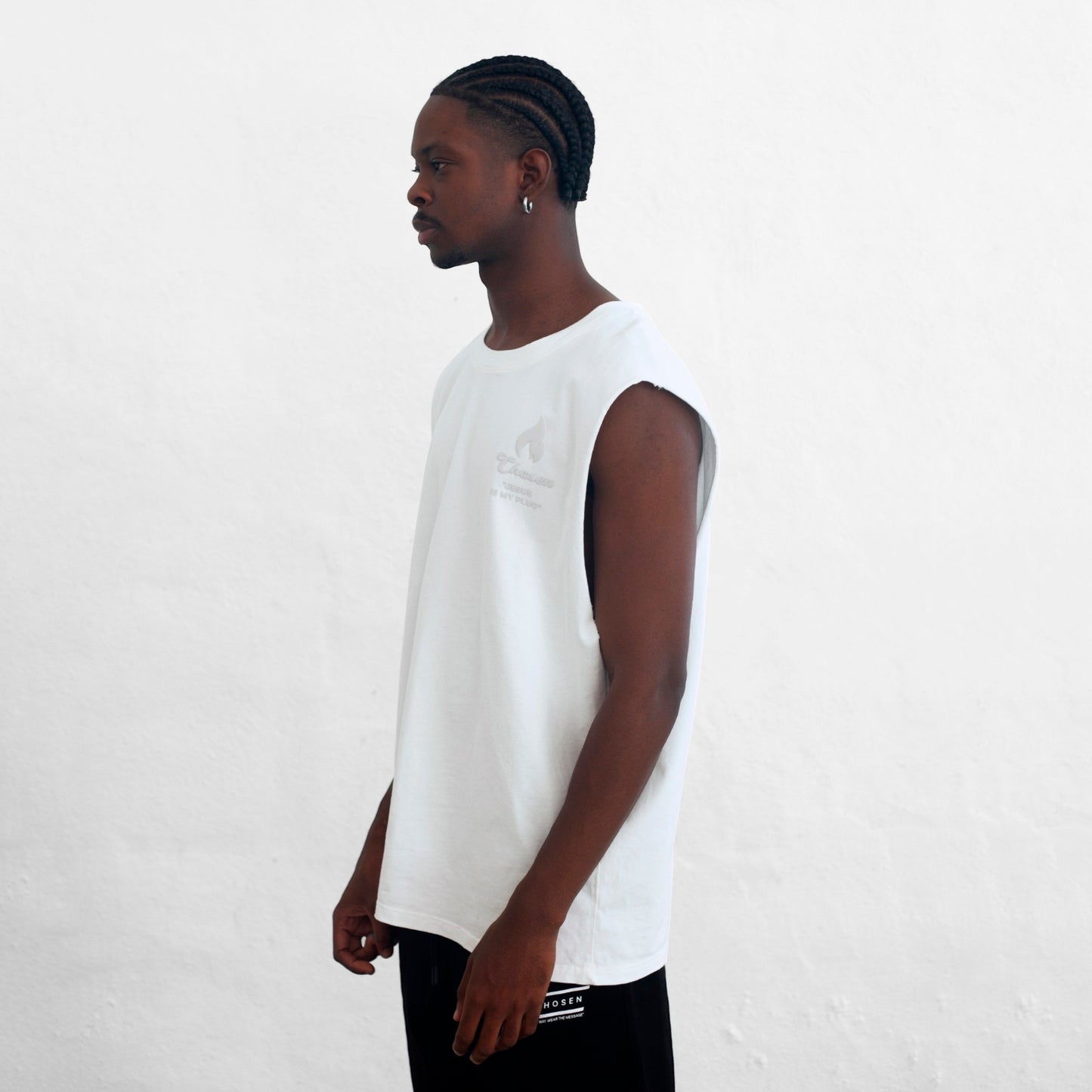 Oversize Tank Top White Chosen