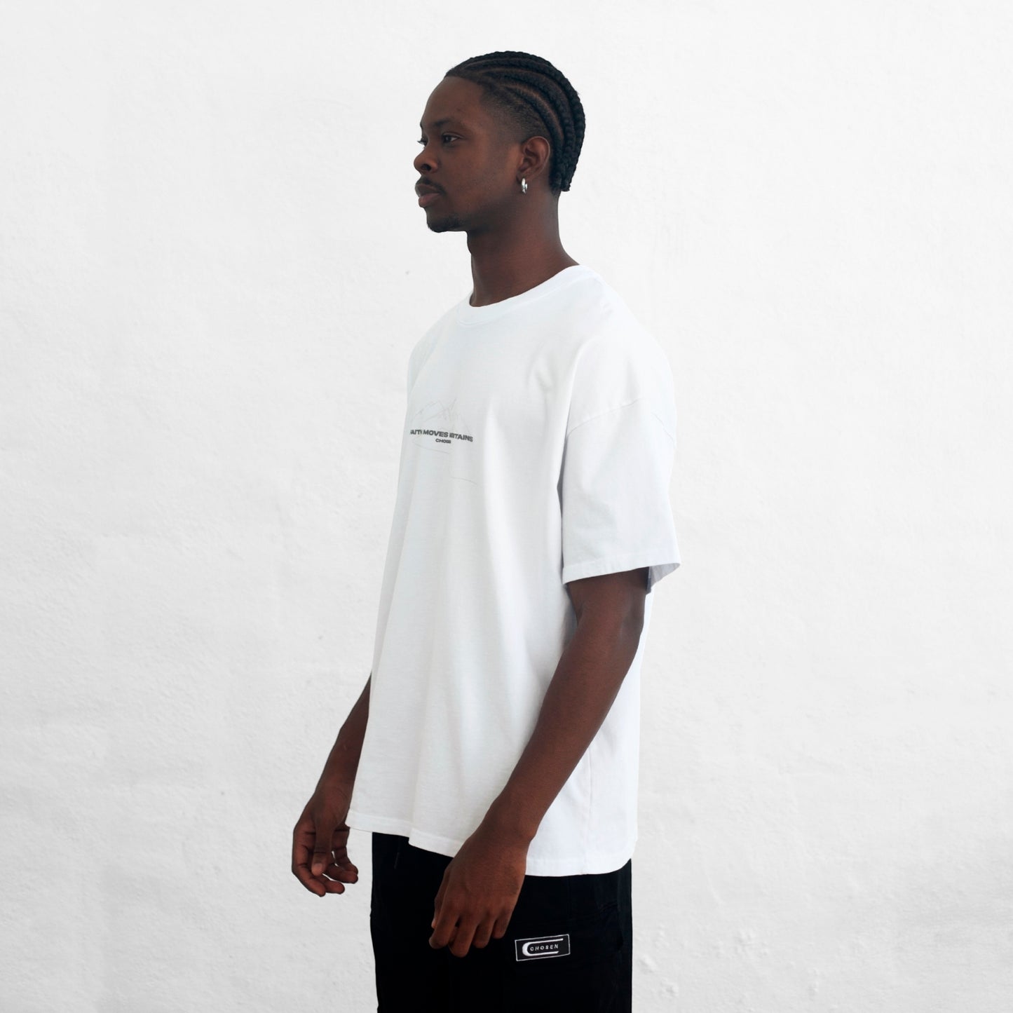 Oversize T-Shirt White 250G Mountains