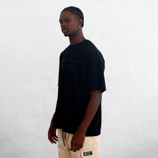 OVERSIZE T-SHIRT BLACK 250G LETTER