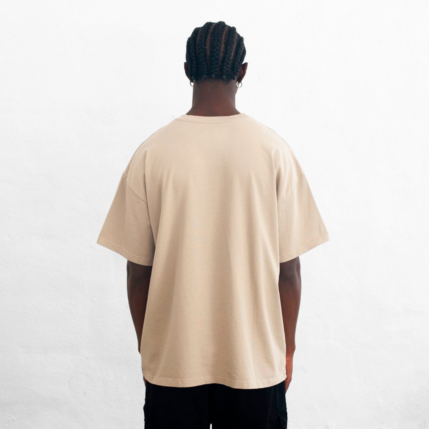 OVERSIZE T-SHIRT BEIGE 250G CROSS