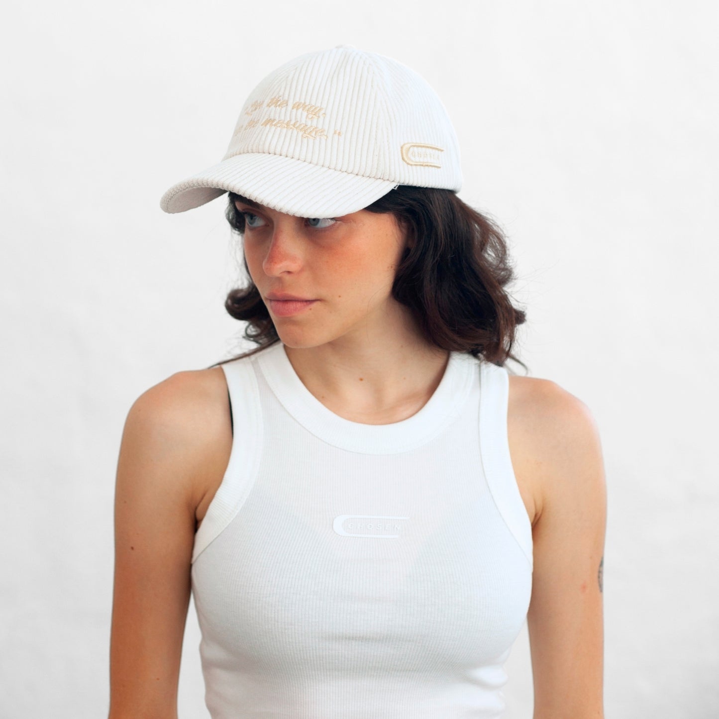 Beige Corduroy Cap Chosen