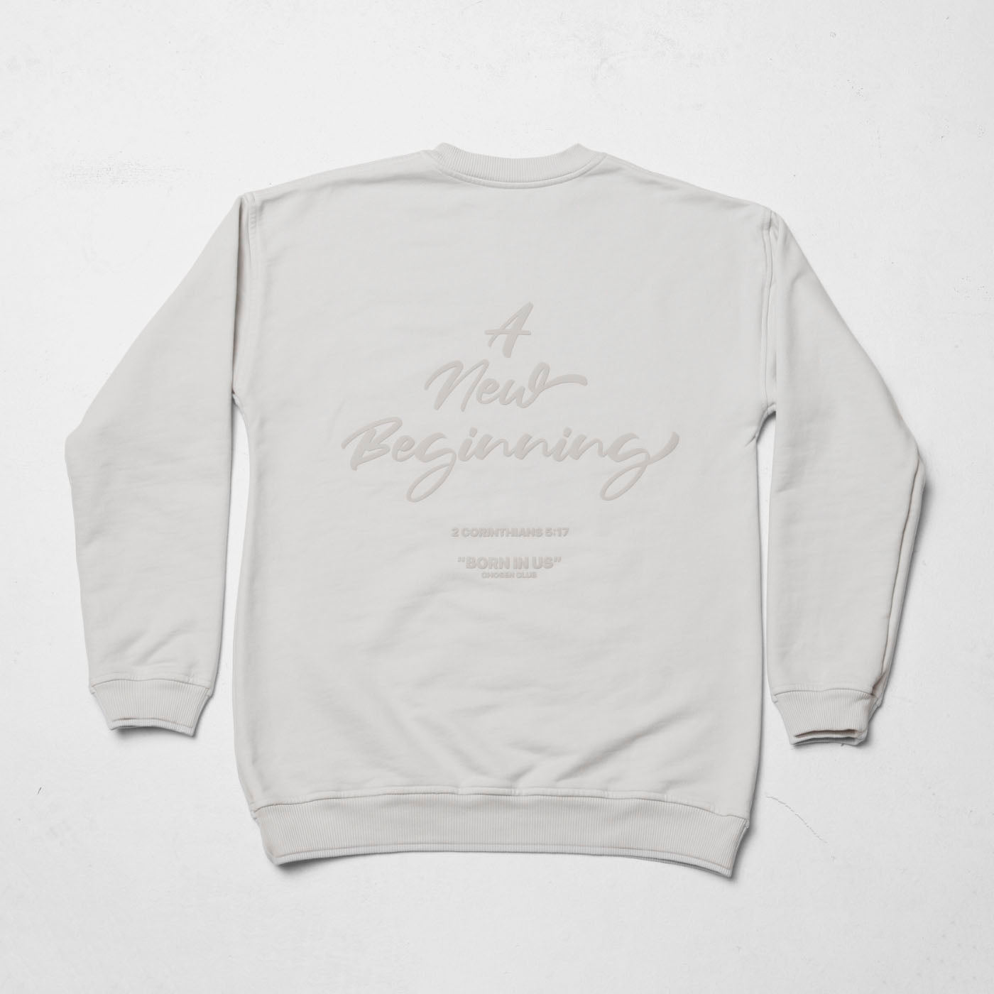 Women Beige Crewneck Sweatshirt 385G