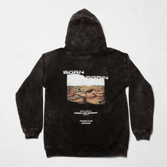 Gray Acid Wash Hoodie 385G