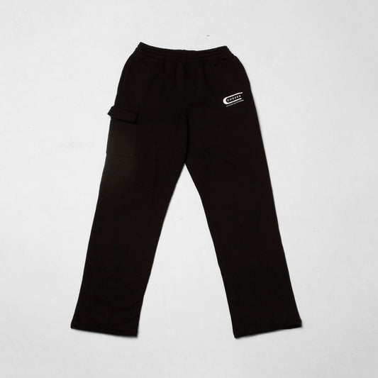 Black Straight-Leg Sweatpants 375G