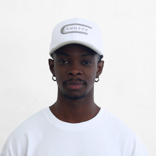 White Cap with Gray Visor Chosen