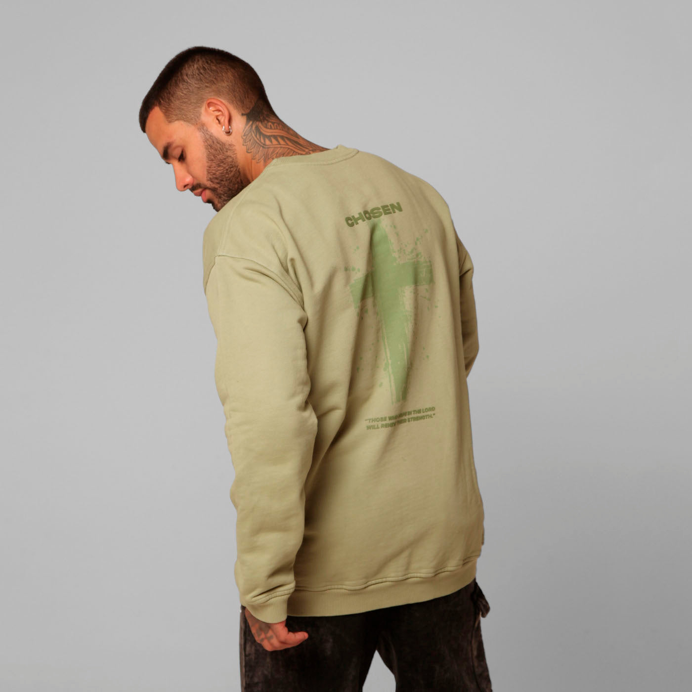 Green Crewneck Sweatshirt 385G