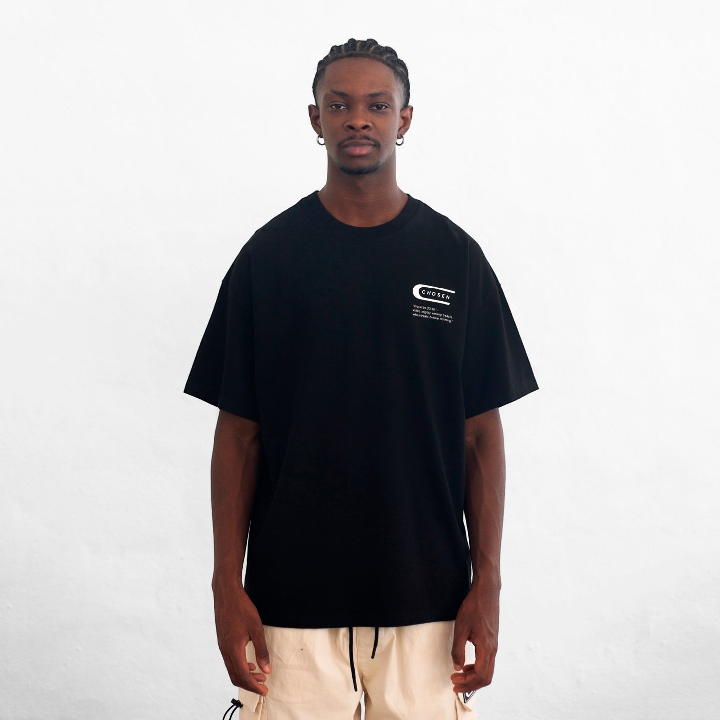 Oversize T-Shirt Black 250G Lion