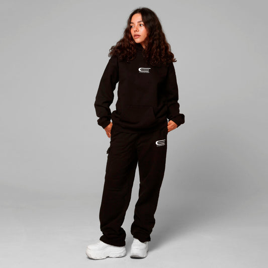 Women Black Hoodie 375G