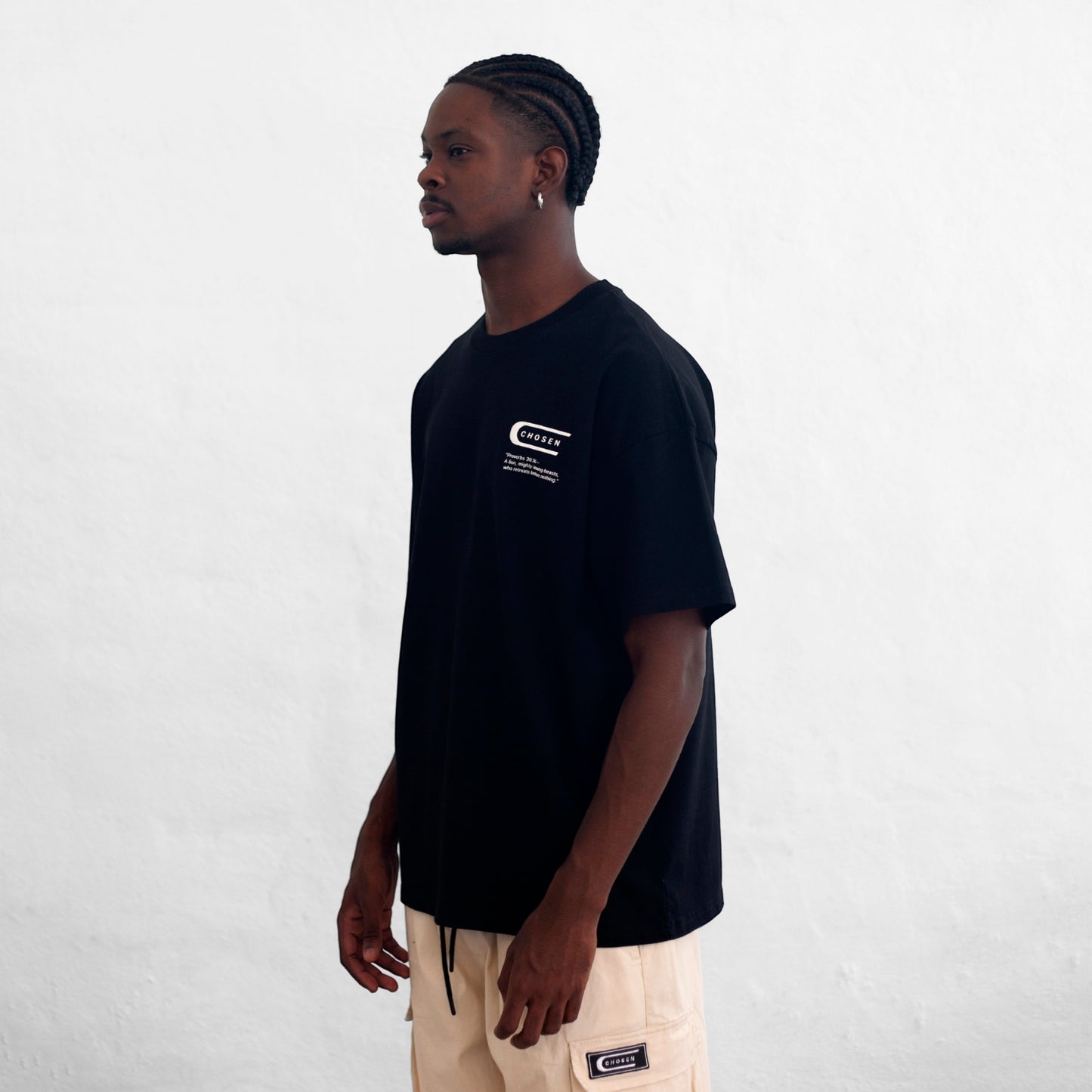 Oversize T-Shirt Black 250G Lion