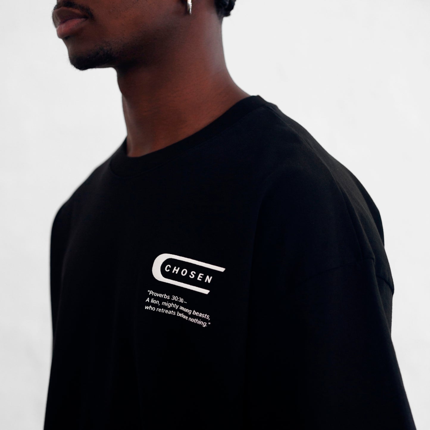 Oversize T-Shirt Black 250G Lion