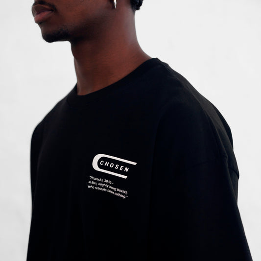 OVERSIZE T-SHIRT BLACK 250G LION