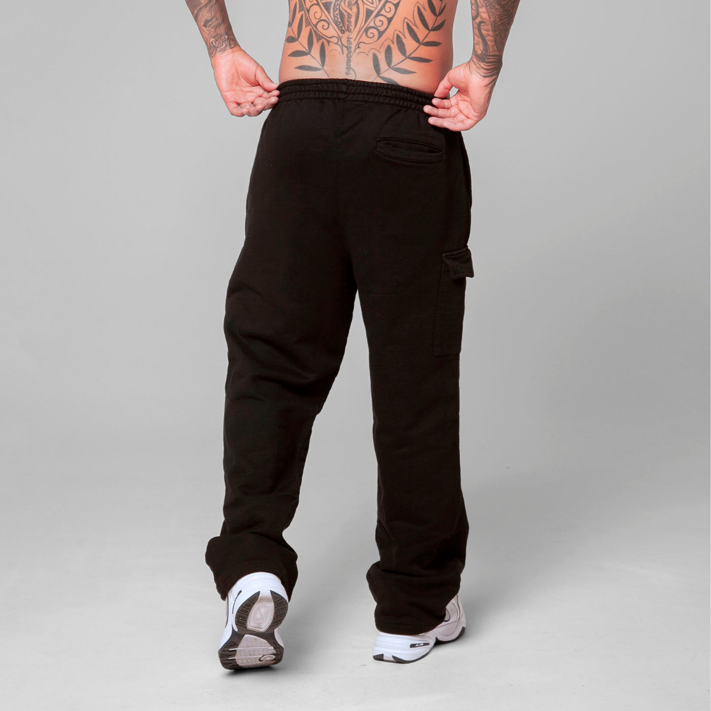 Black Straight-Leg Sweatpants 375G