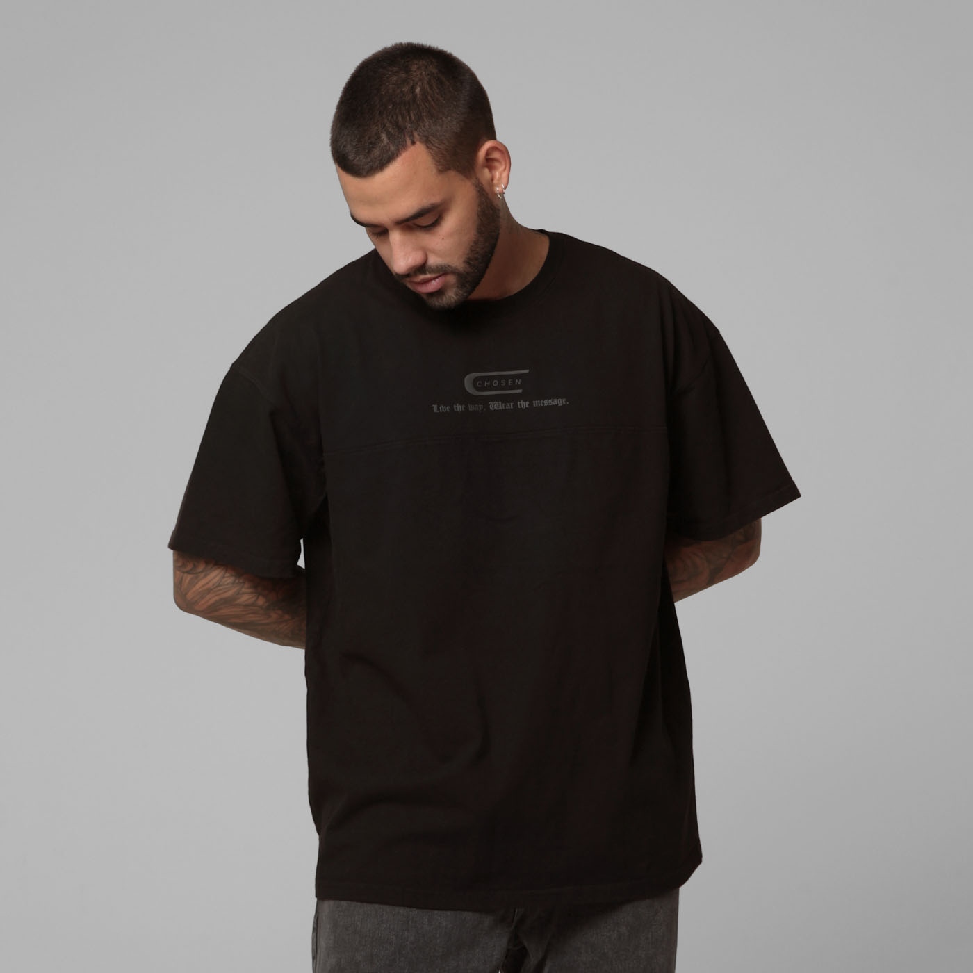 Oversized T-Shirt Black 250G