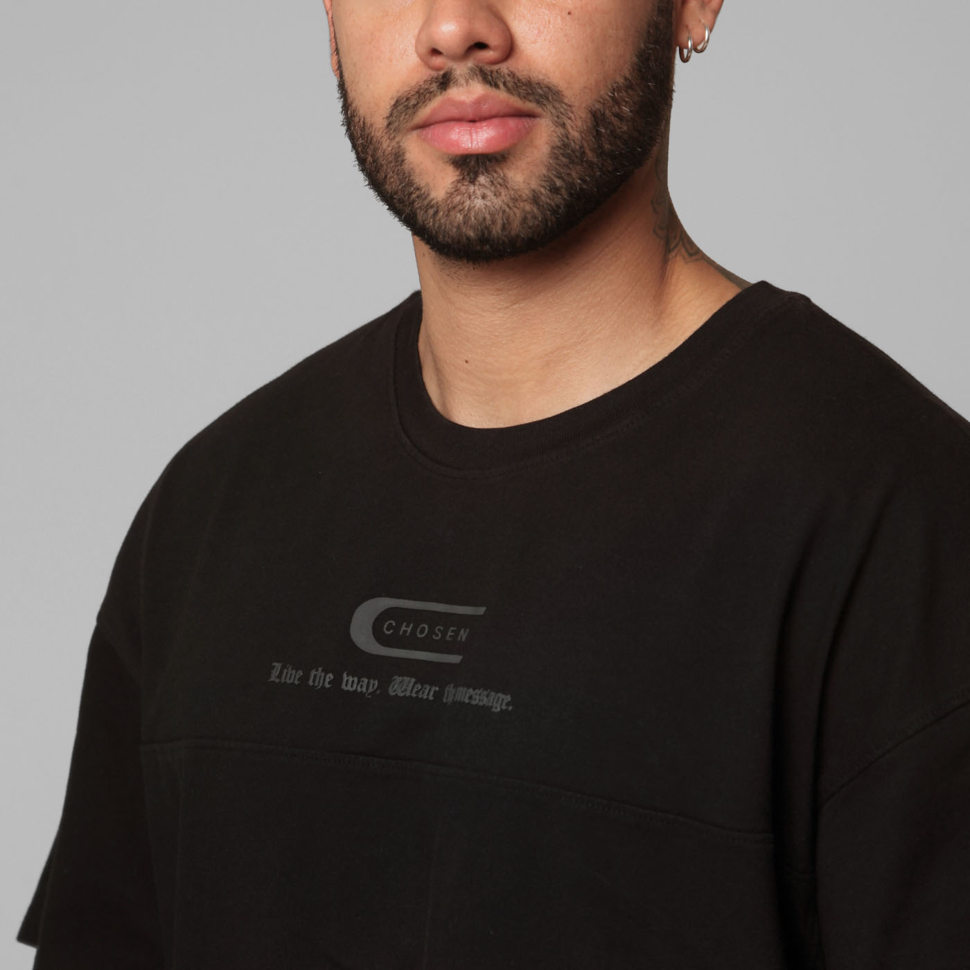 Oversized T-Shirt Black 250G