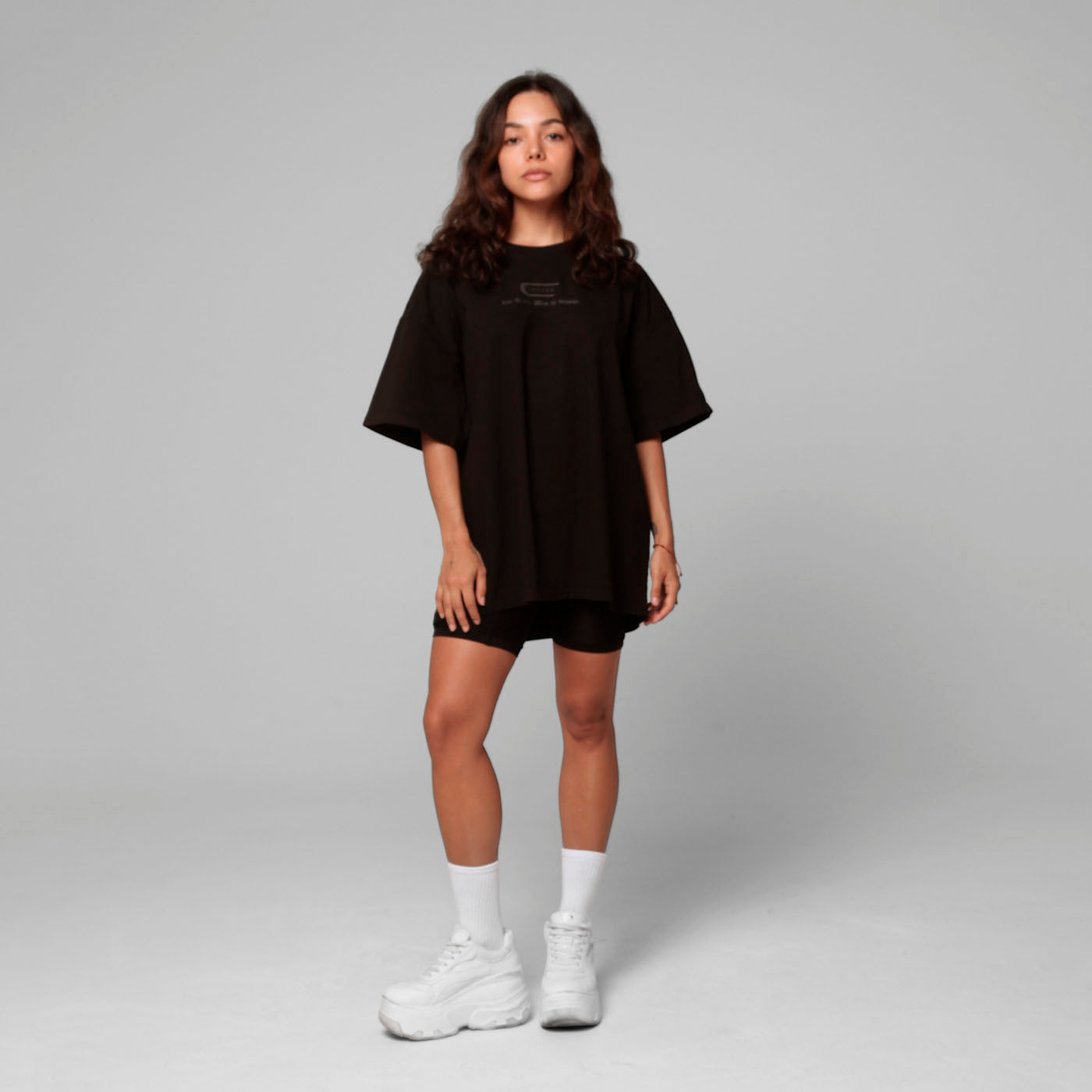 Oversized Women T-Shirt Black 250G