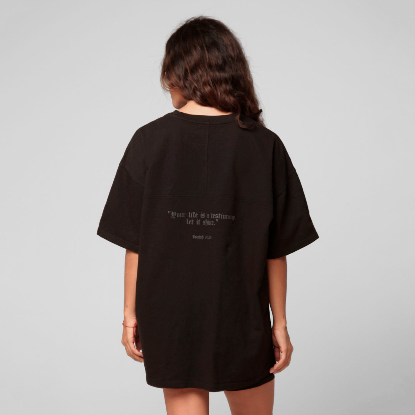 Oversized Women T-Shirt Black 250G