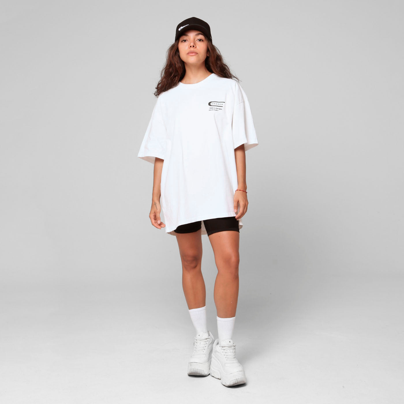 Oversized Women T-Shirt White 250G