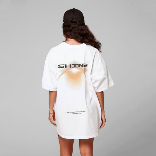 Oversized Women T-Shirt White 250G