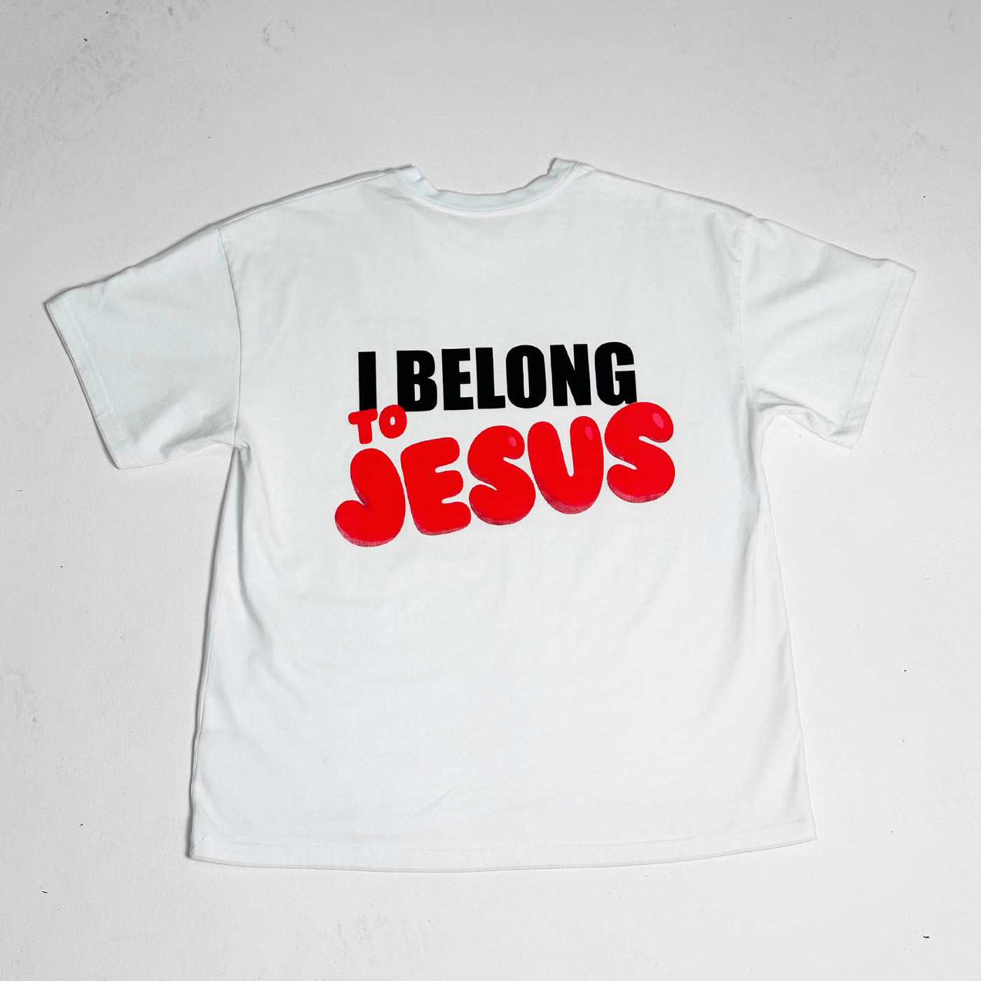 Oversized T-Shirt White 250G Belong to Jesus